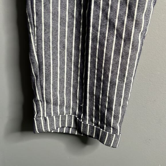 Jones New York Navy Striped Grace Ankle Pants Size 8 - Picture 3 of 9